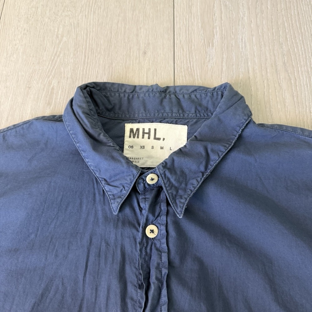 Margaret Howell Long Sleeve Cotton Shirt Blue Color Men's Size XL Portugal
